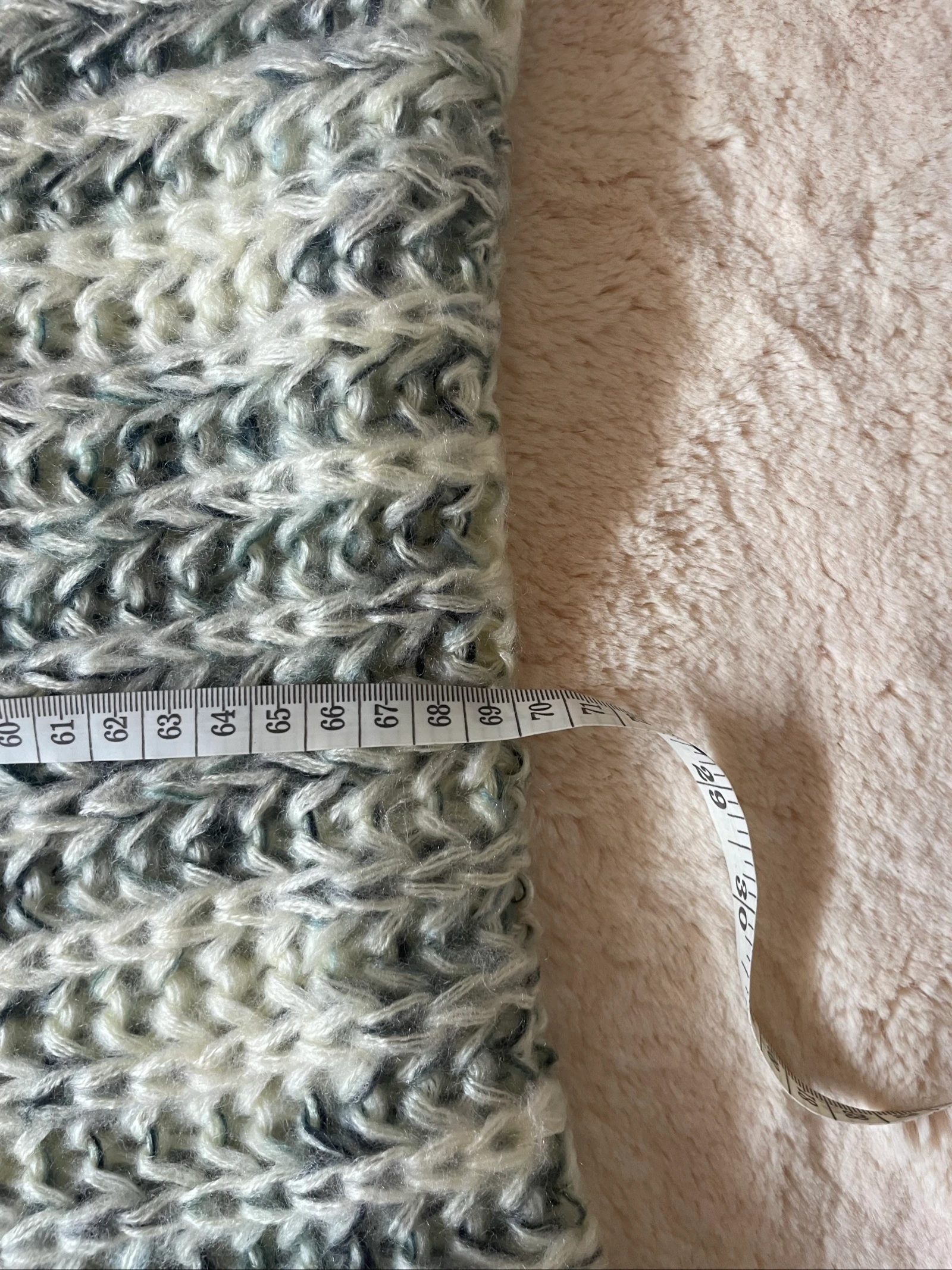 Col/braguette en tricot jaspe – Gris et blanc – photo 4